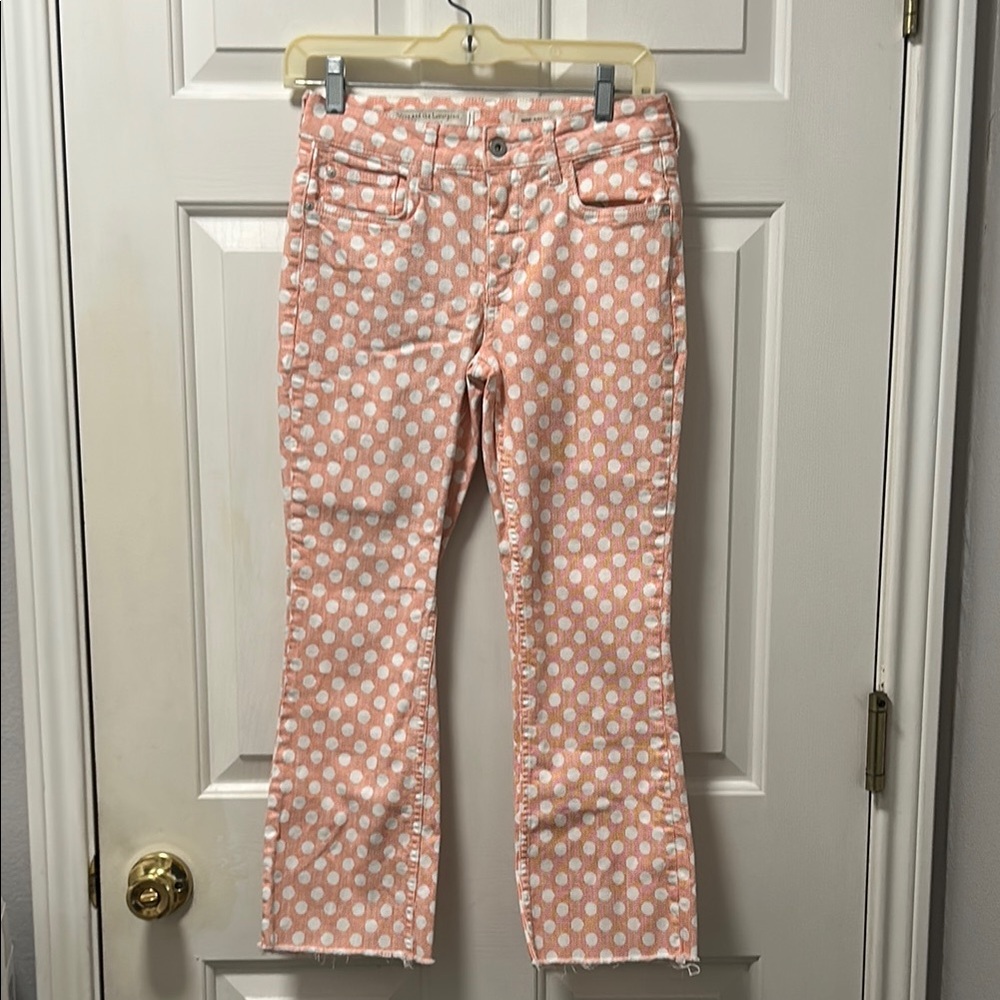 Anthropology Pilcro And The Letterpress Polka Dot High Rise Pants Size 26